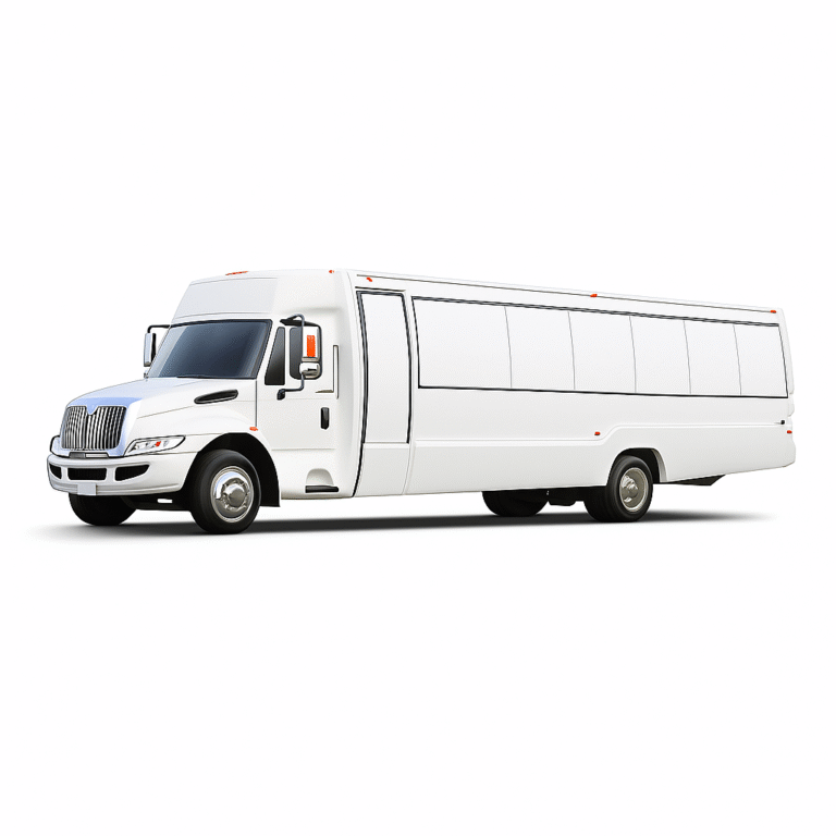 25 Passengers - Party Bus International White