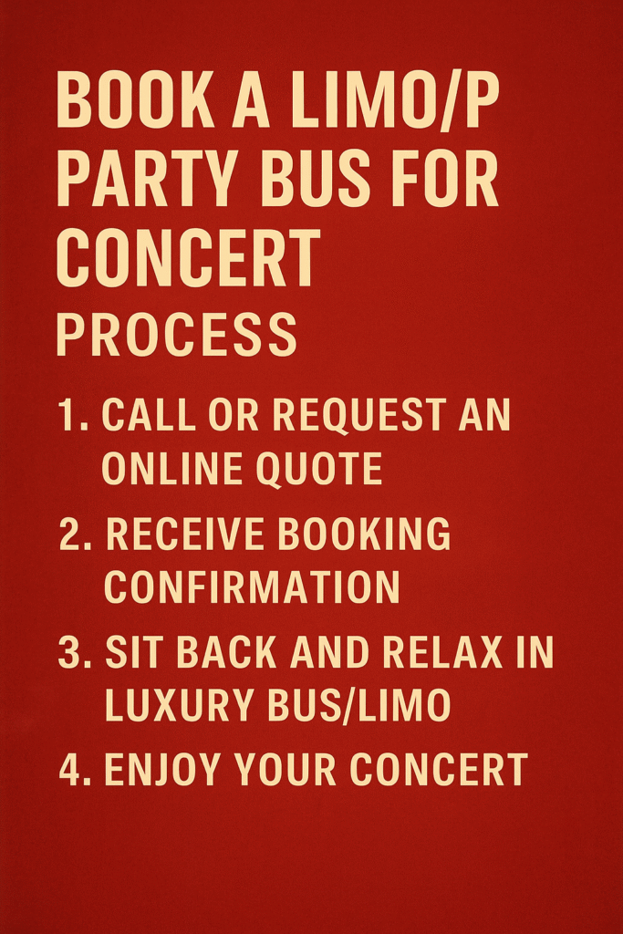 party bus to iTHINK Financial Amphitheatre booking process step by step guidance with Higher Level Transit LLC or West palm beach FL