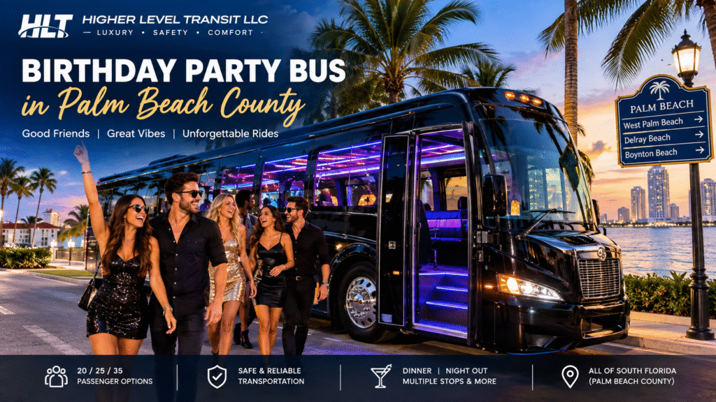 Palm Beach Birthday Party Bus