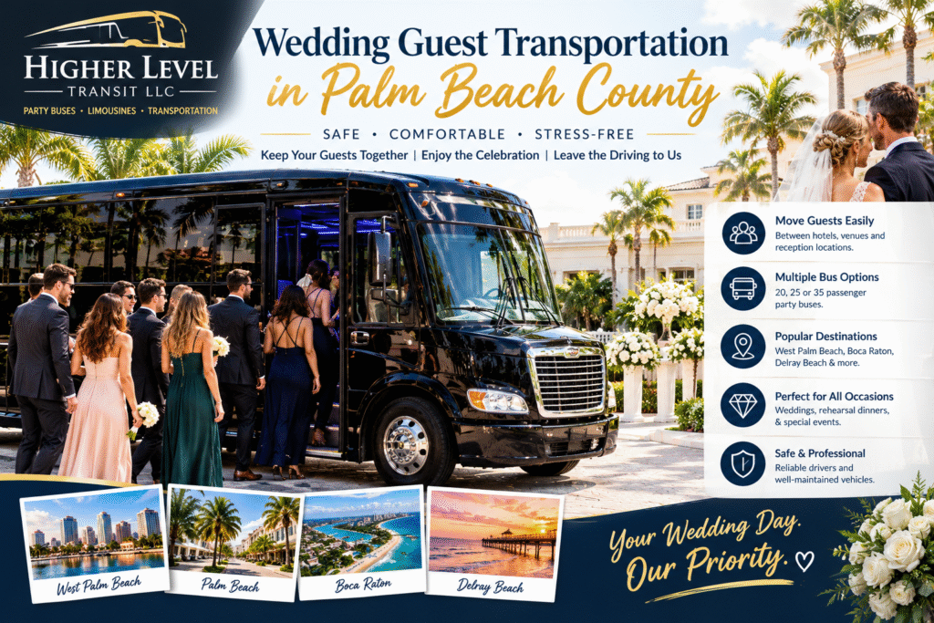 wedding guest transportation Palm Beach County